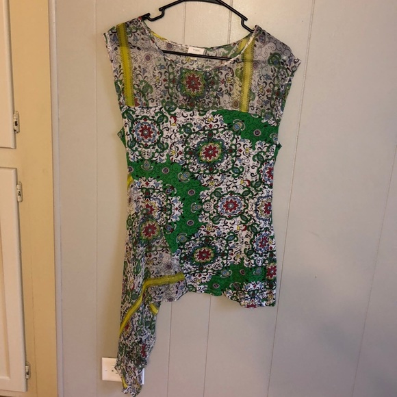 Anthropologie Tops - Tiny | Anthro 100% silk asymmetrical top. Size M.